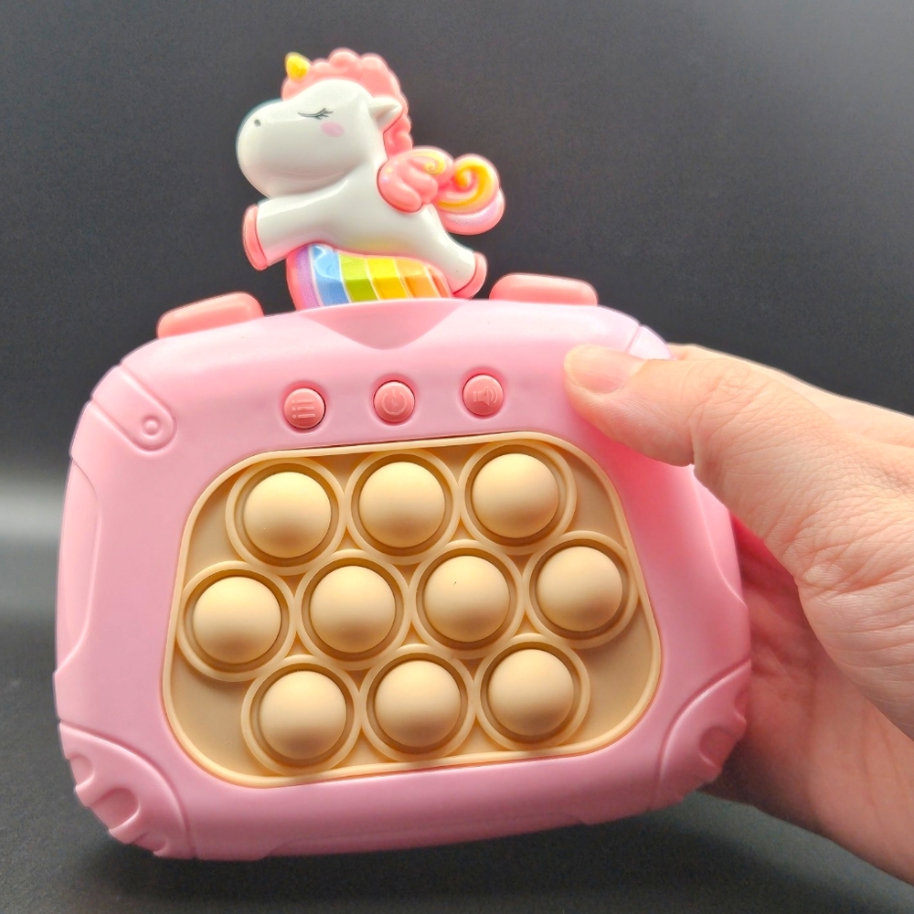 2 Unicorn Quick Push Light Up Pop It Bubble Handheld Puzzle Games Fidget Toy - Picture 2 of 11